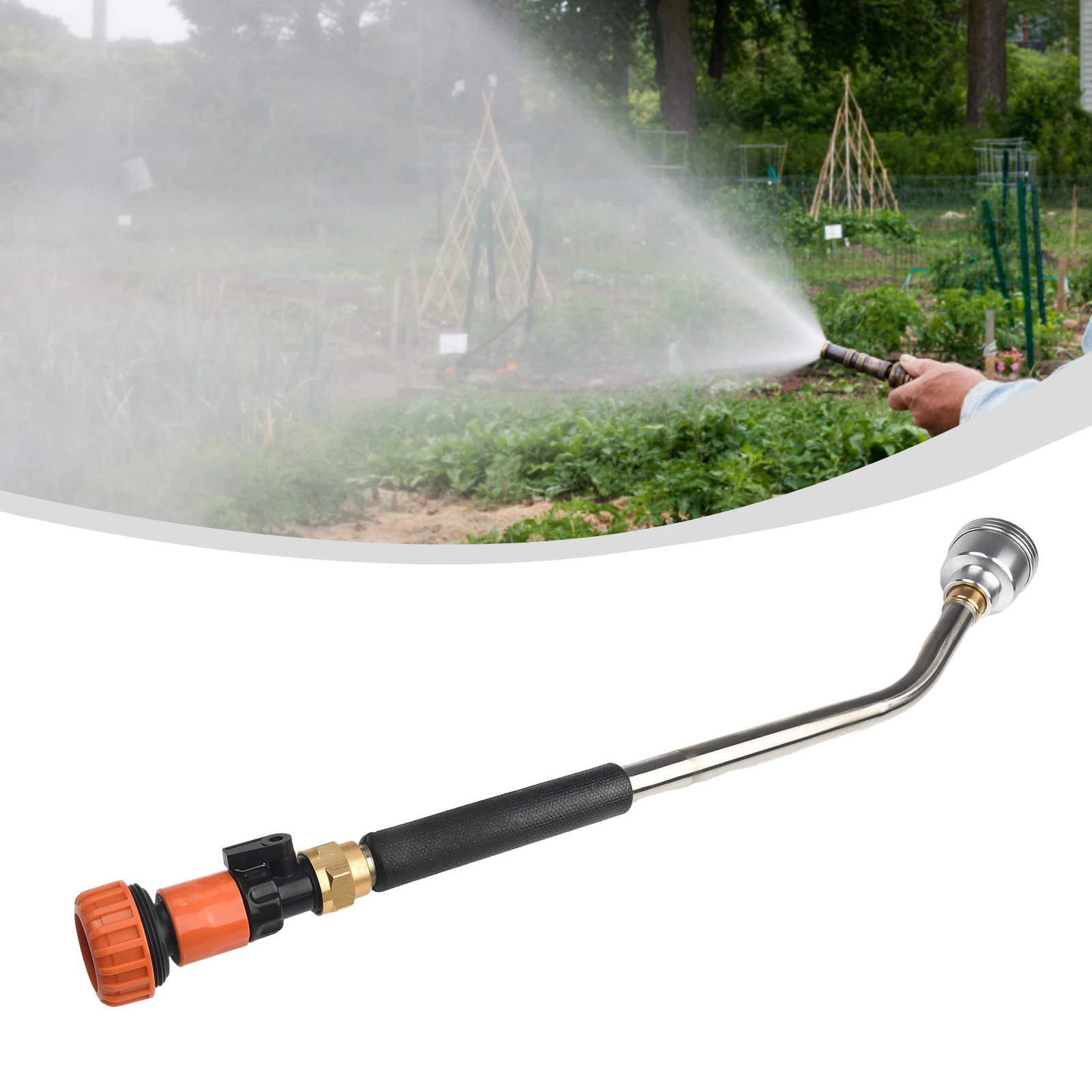 

Long-lasting Brand New Watering Equipment Garden Tool Accessories Watering Wand Plastic 3/4inch 62cm Extension Pole Aluminum