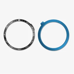 Premium Metal Bezel Ring Styling Case for Smart Watches - Protective Cover with Adhesive Backing (Black)