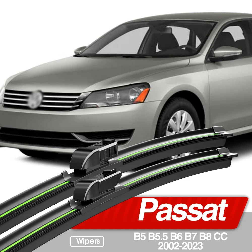 

For VW Passat B5 B5.5 B6 B7 B8 CC 2002-2023 Front Windshield Wiper Blades 2pcs Windscreen Window Accessories 2006 2011 2012 2015