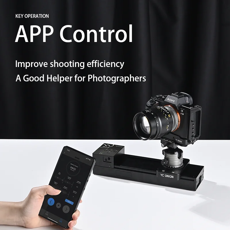 Onion SE Camera DSLR Slider Motorized Rail App Control Phone Video Shooting Super Silent Motor Micro-shift Macro Photography