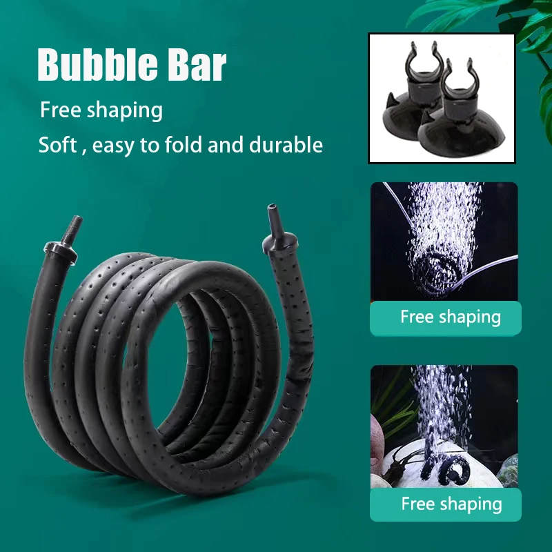 

Fish Tank Air Stone Bubble Bar Landscaping Aquarium Air Bubble Tube Air Curtain Wall Soft Bendable Air Bar Aquarium Accessories
