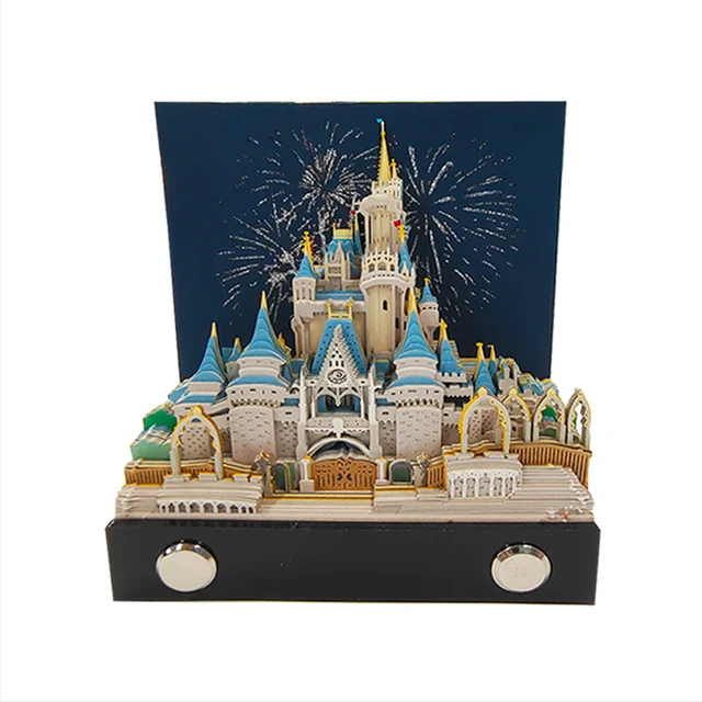 Omoshiroi Blocks Castle Notepad 2023 Calendar 3d | Disney Christmas Ornaments 3d - Figurines & Miniatures - Aliexpress