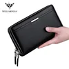 WILLIAMPOLO Luxury Brand Men Clutch Bag Large Capacity Men Wallets Cell Phone Pocket High Quality Multifunction Wallet For Men 1