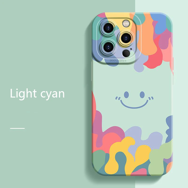 Smile Silicone Shockproof Full Cover Case - Soft Protection with Enhanced Grip and Design