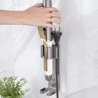 Bathroom Hair Tool Holder Space Aluminum Straightener Holder Rack No Punching Hair Curler Holder Build In Cable Management Slot 2