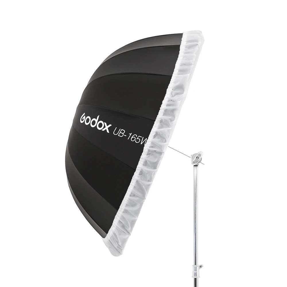 고독스 UB-165W 165cm 파라볼릭 블랙 화이트/실버 반사 우산 스튜디오 조명 우산 디퓨저 커버 천 포함