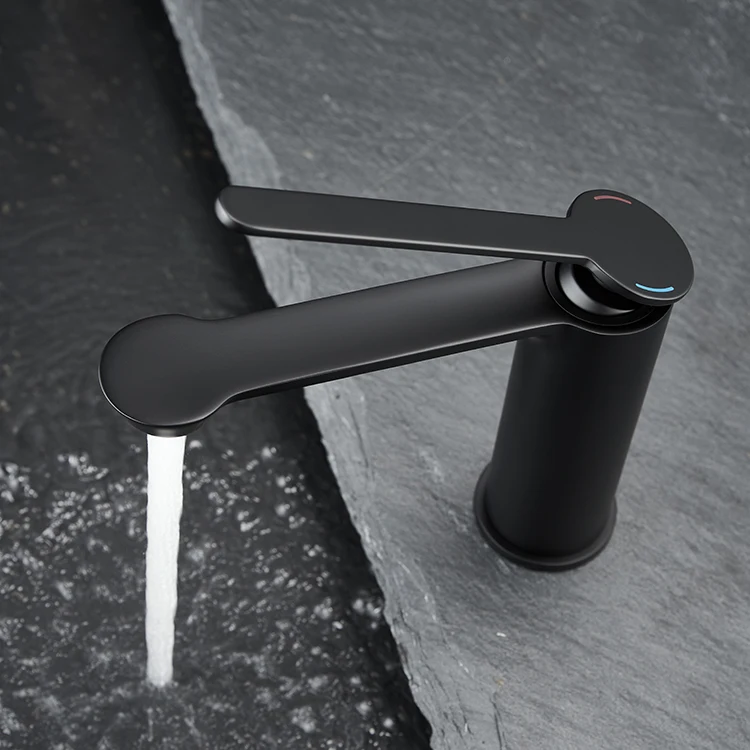 

Популярный латунный черный смеситель для раковины, телефон, одна ручка, одна ручка, матовый черный смеситель для ванной комнаты