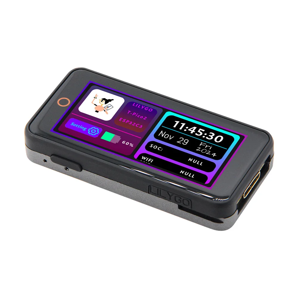 ® T-Pico-2350 RP2350 & ESP32-C6 Development Board Onboard 2.33 inch LCD Touch Di