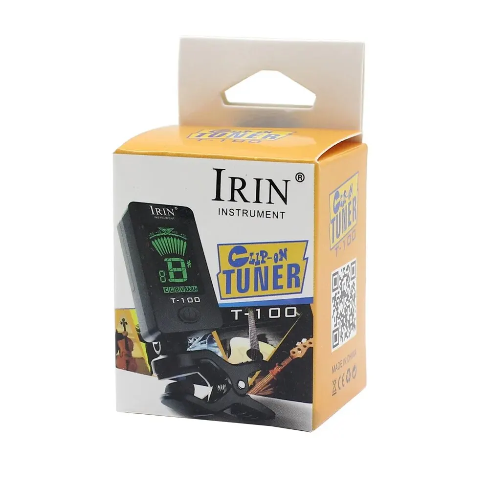 IRIN Guitar Tuner T-400 Digital Clip-On Tone Tuner for Electric Ukulele Bass Violin Universal 360Degree Rotatable Sensitive