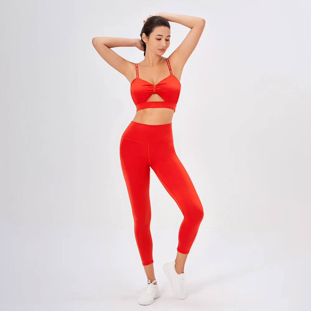 Women's Crop Top Yoga Tops Solid Color Yoga Fitness Button