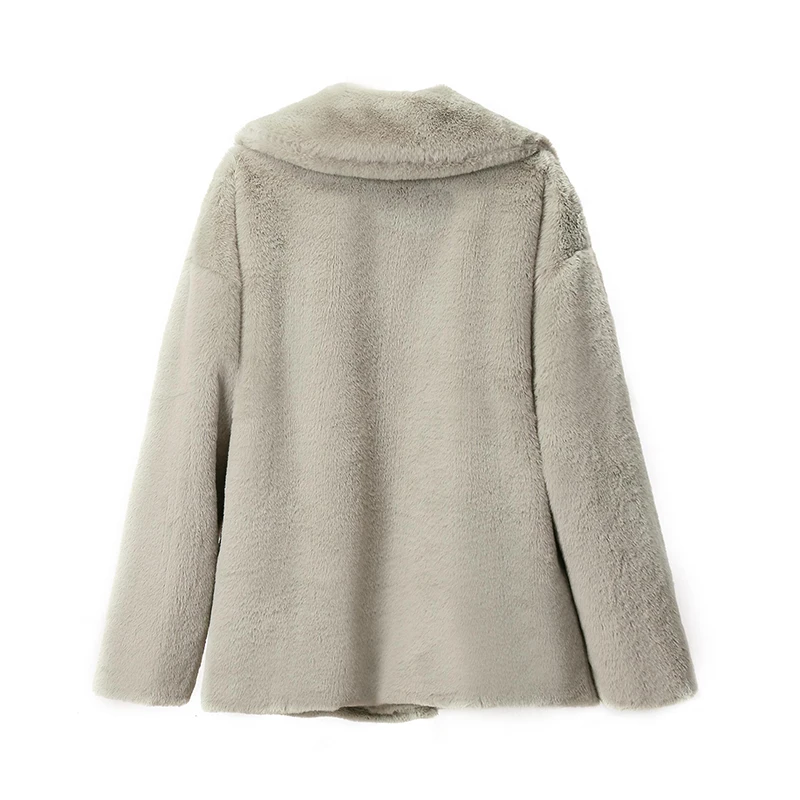 Ins Chic Brand Fashion Long Faux Rabbit Fur Coat Jacket Women Winter Oversized Shaggy Plush Fur Coats Street Girls Overcoat