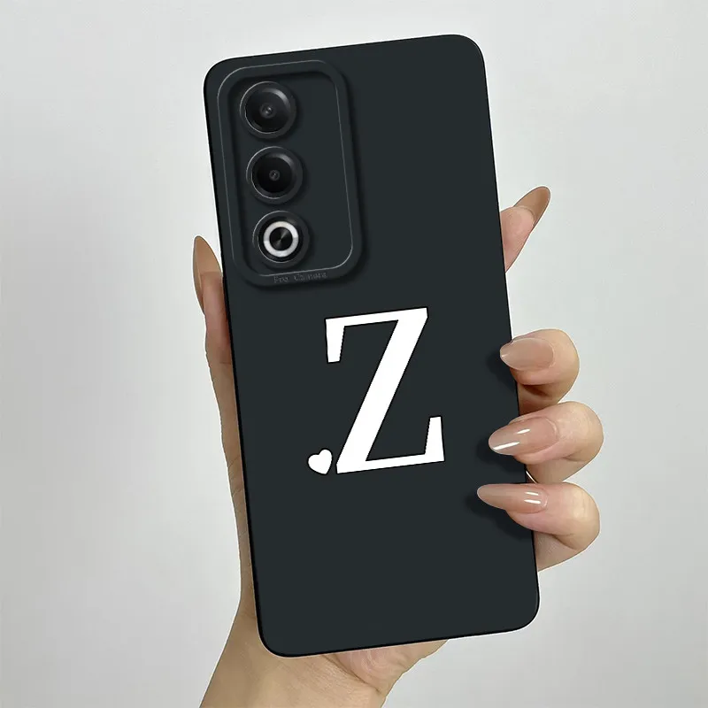 Chic Square Silicone Phone Case with Cute Letters Design