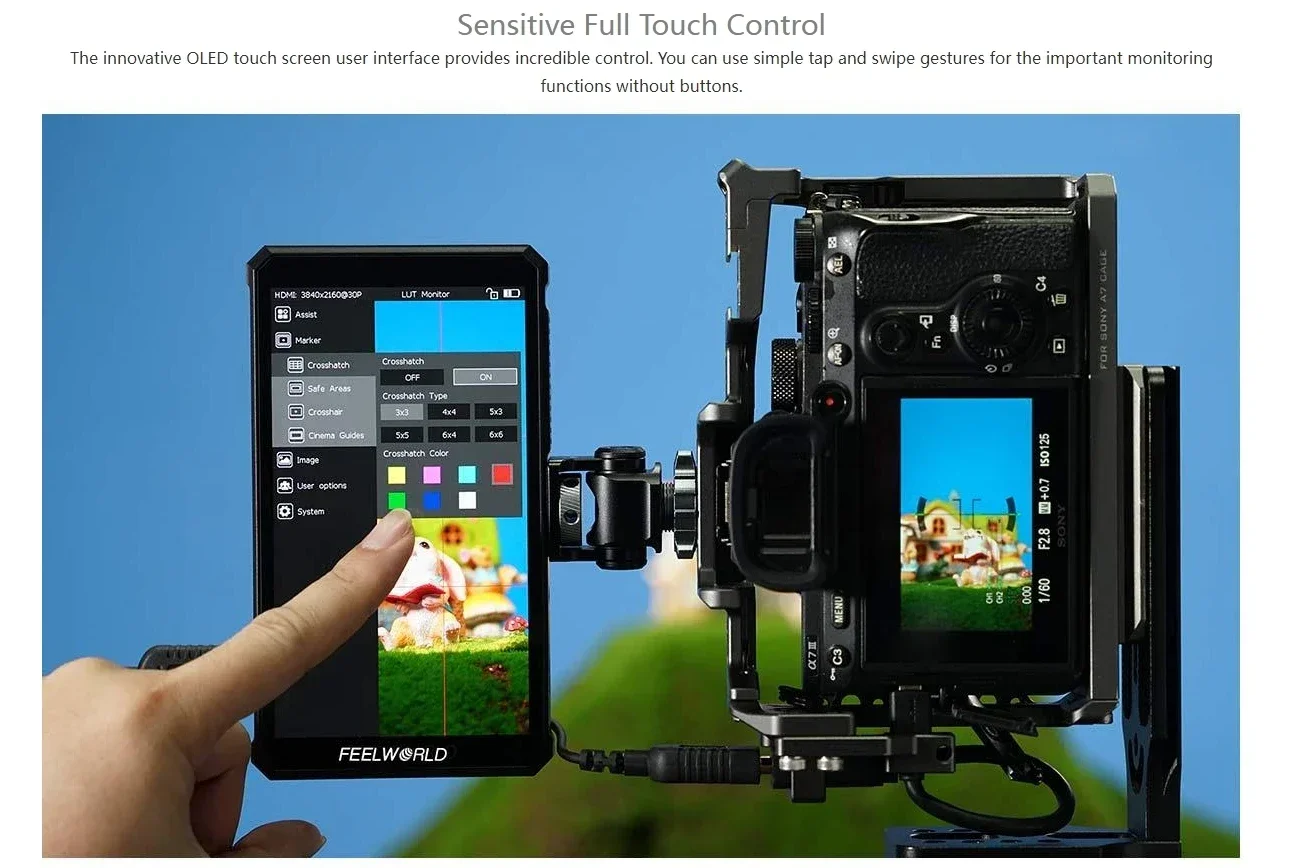 FEELWORLD PS6 5.5" On-Camera Field Monitor IPS FHD1920x1080 4K OLED Touch Screen