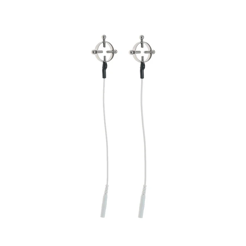 Electro Shock Nipple Clamps Labia Clips Penis Clitoris Stimulator BDSM Fetish Pulse Body Massage Flirt Pads Sex Toy For Women