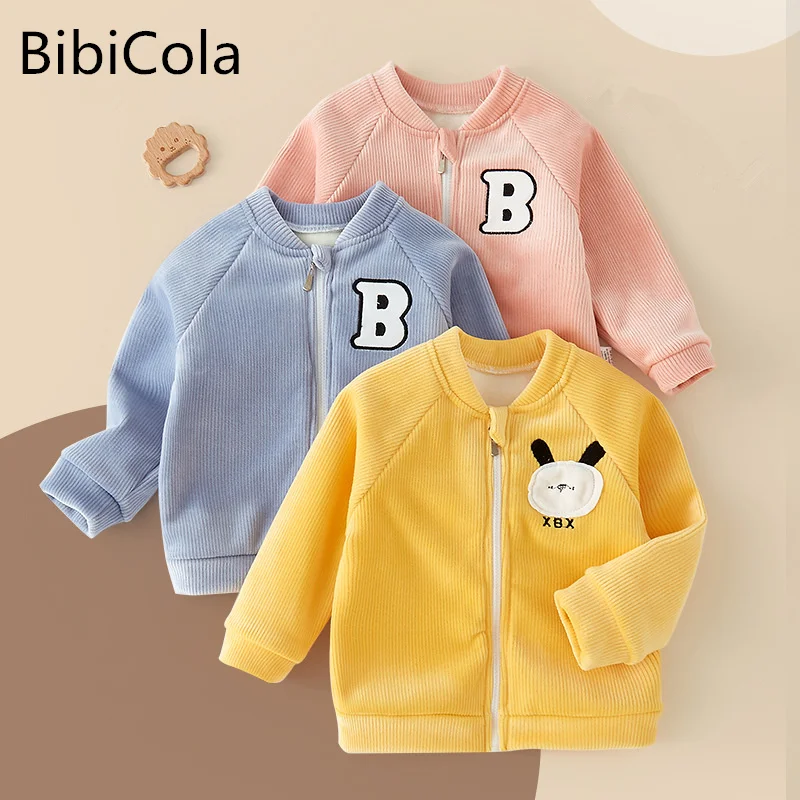 

Winter/Autumn Baby Girls Boys Cardigan Sweater Tops Solid Children Clothing Newborn Infant Kids Baseball Jackets Coats Outerwear