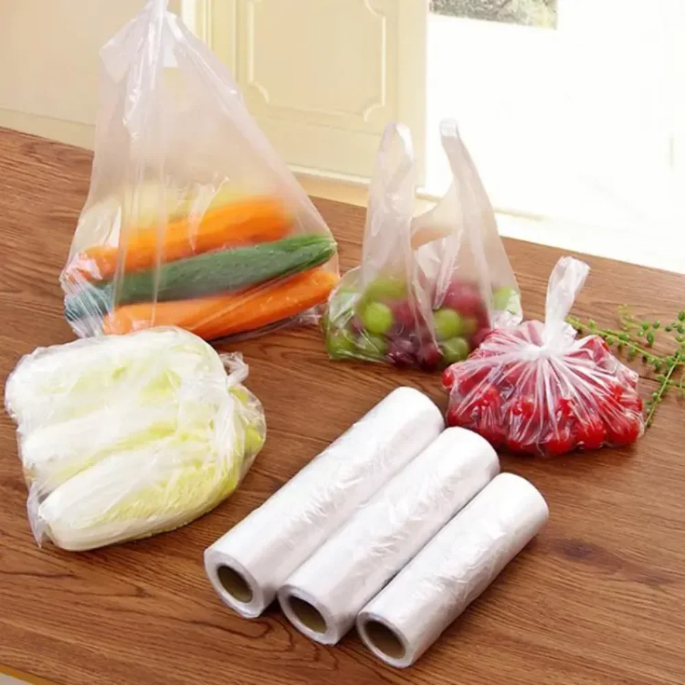 100PCS Transpare Roll Fresh-keeping Plastic Bags of Vacuum Food