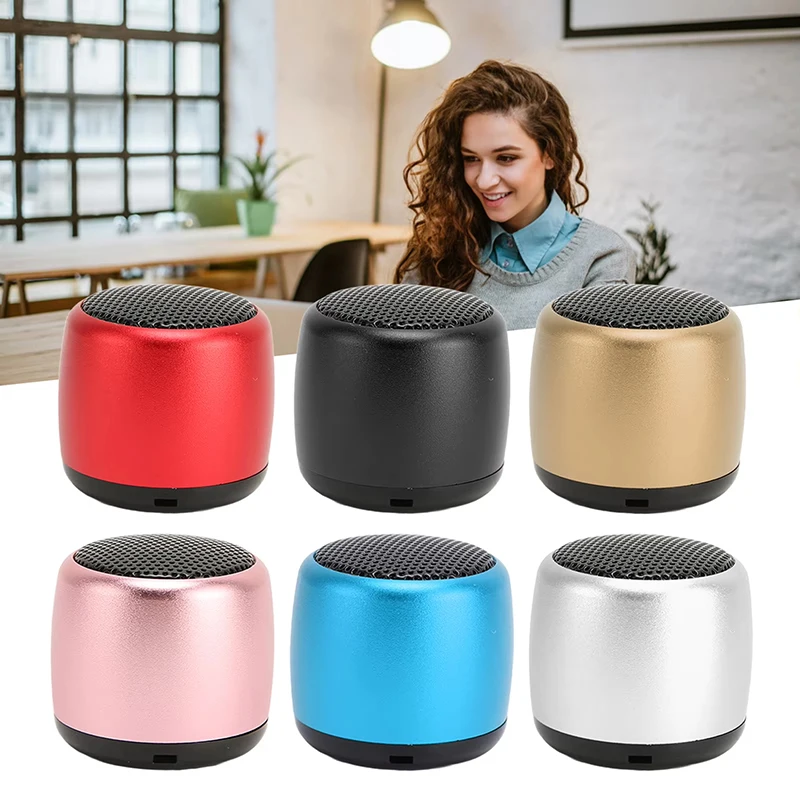 Portable Wireless Bluetooth Speaker - Mini Metal Loudspeaker with Subwoofer