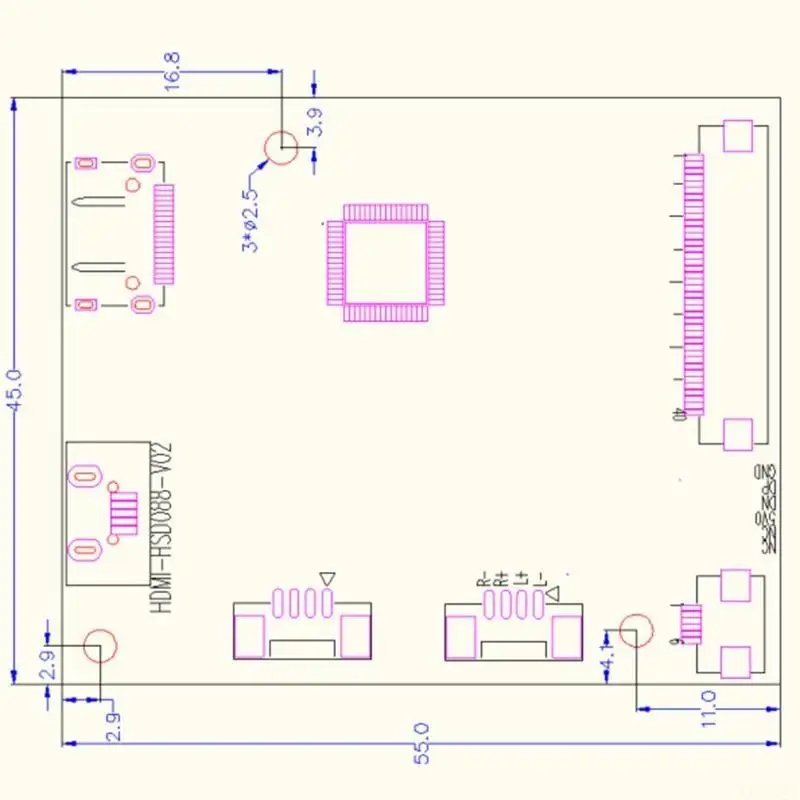 B03F 디스플레이 LCD 화면 어댑터 포함 8.8인치 긴 스트립 HSD088IPW1-B00 품질 사진 용량 성 화면