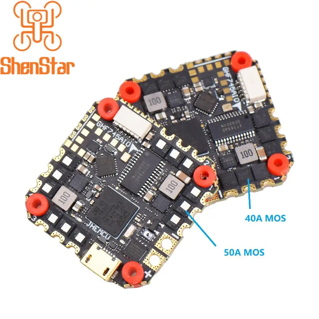

Контроллер полета ShenStar GHF745AIO MPU6000 F745 BLHELI32 G071 40A / 50A 4 в 1 ESC 25.5X25.5mm 3-6S для радиоуправляемого FPV самолета квадрокоптера