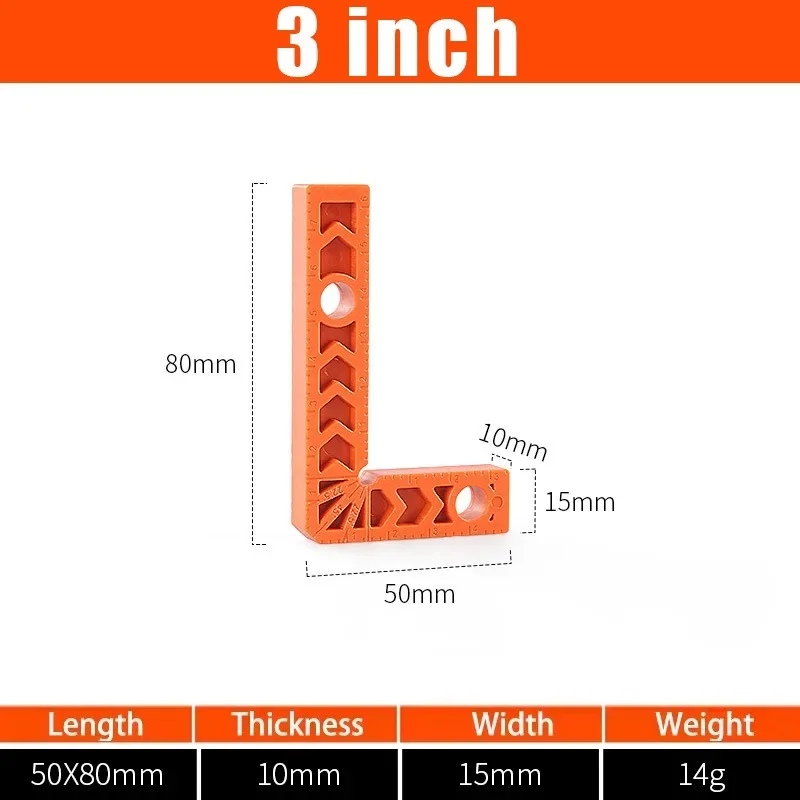 4PCS 플라스틱 직각자 홀더 90 ° 보조 포지셔너 도구 오버라인 L자형 스페이서 고정 각도 그리퍼 목공 도구