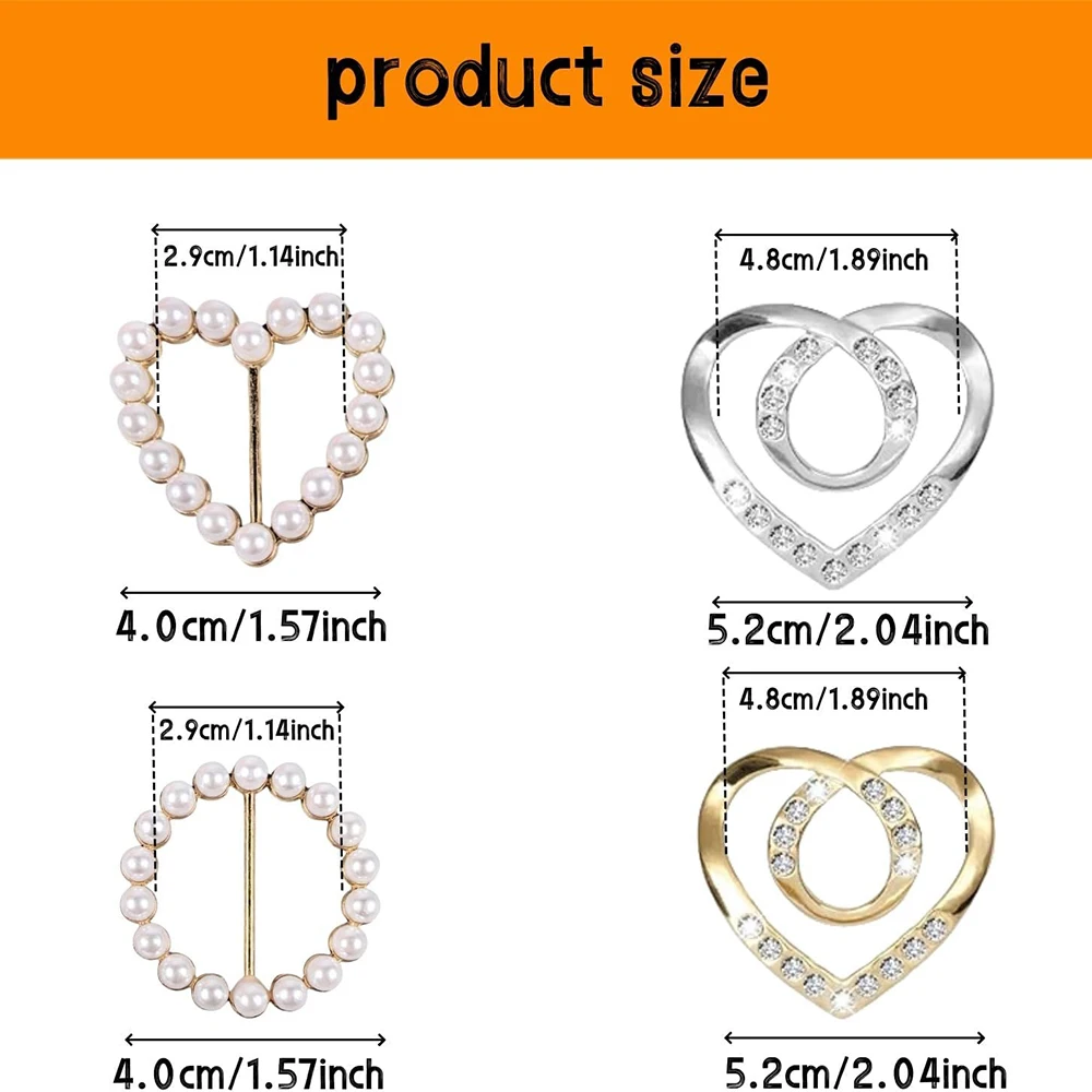 4개 세트 T-큐트 스카프 링 및 슬라이드, 스카프용 셔츠 클립, 의류용 금속 원형 링 및 슬라이드, 스카프 버클