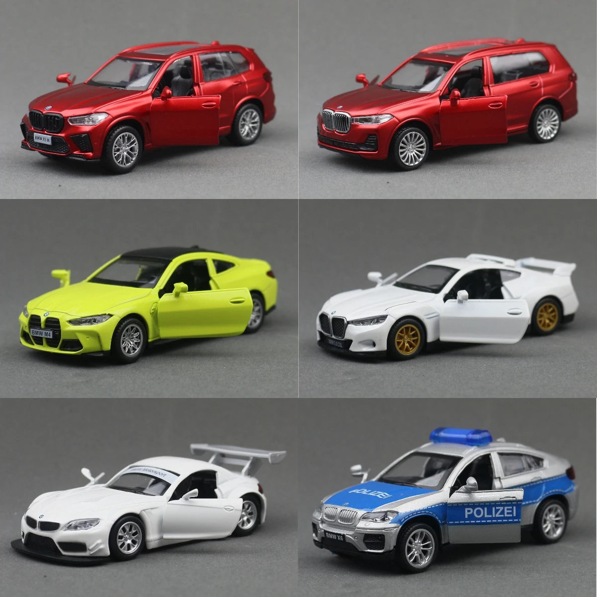 1/43 BMW M3 M4 X6 X7 Mini Cooper SUV Sport Racing Car MSZ Toy
