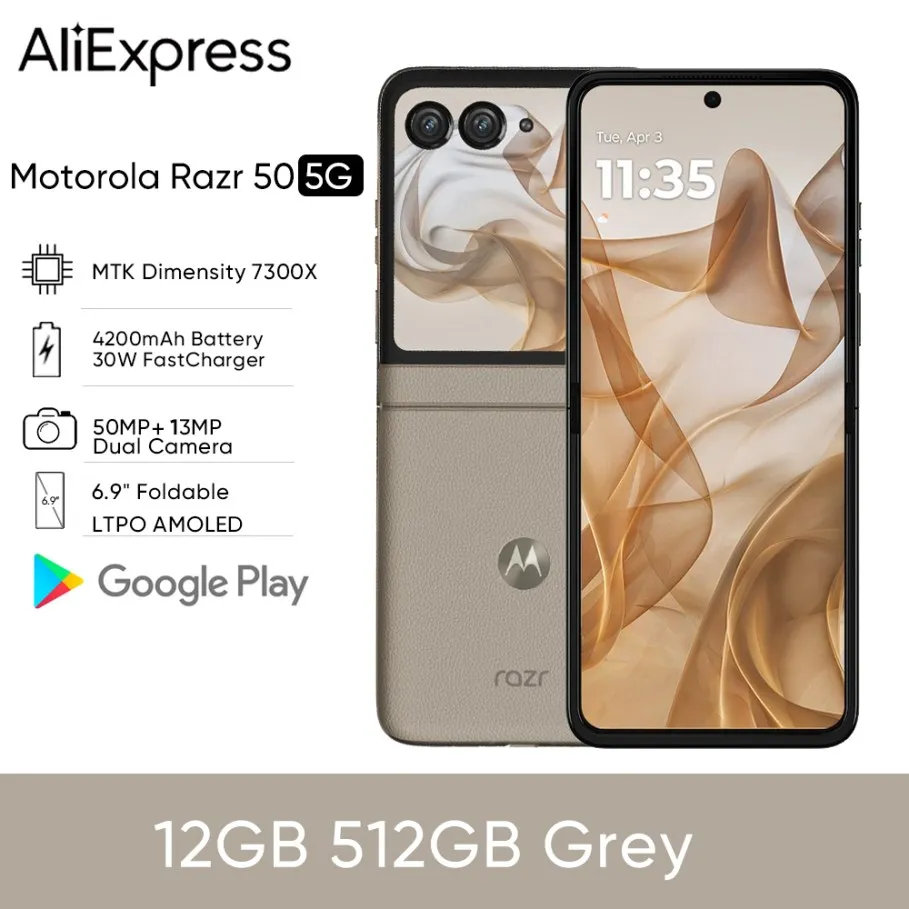 Motorola-moto razr 50,グローバルROM,折りたたみ式スクリーン