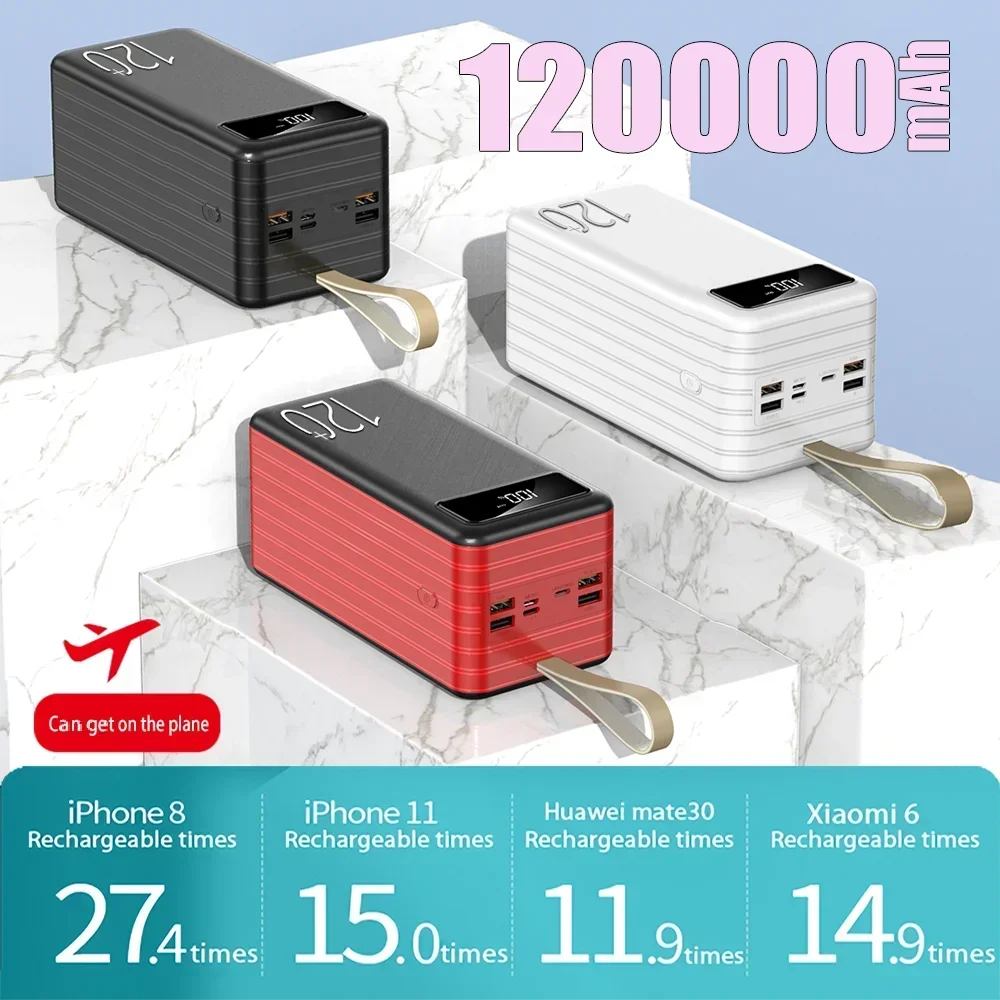 Ultima Ricarica Rapida 120000Mah Power Pack Di Grande Capacità Mobile Power Universal 5 V3A Power Bank Baseus Caricatore Portatile