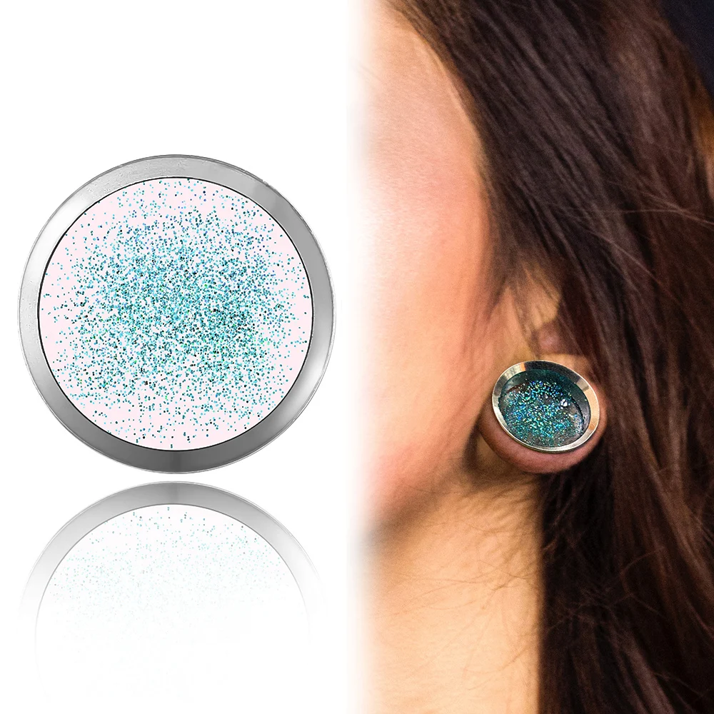 Double Flare Plugs Tunnels Fashion Double Flared Ear Plug 2 Pcs