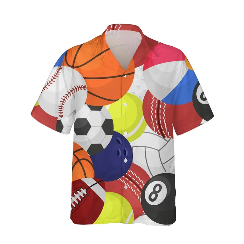thumbnail image 1 of Camiseta hawaiana de baloncesto y fútbol con estampado 3D para hombre, camisas playeras de gran tamaño con botones para hombre, ropa de verano, camisetas de manga corta, 1 of 4