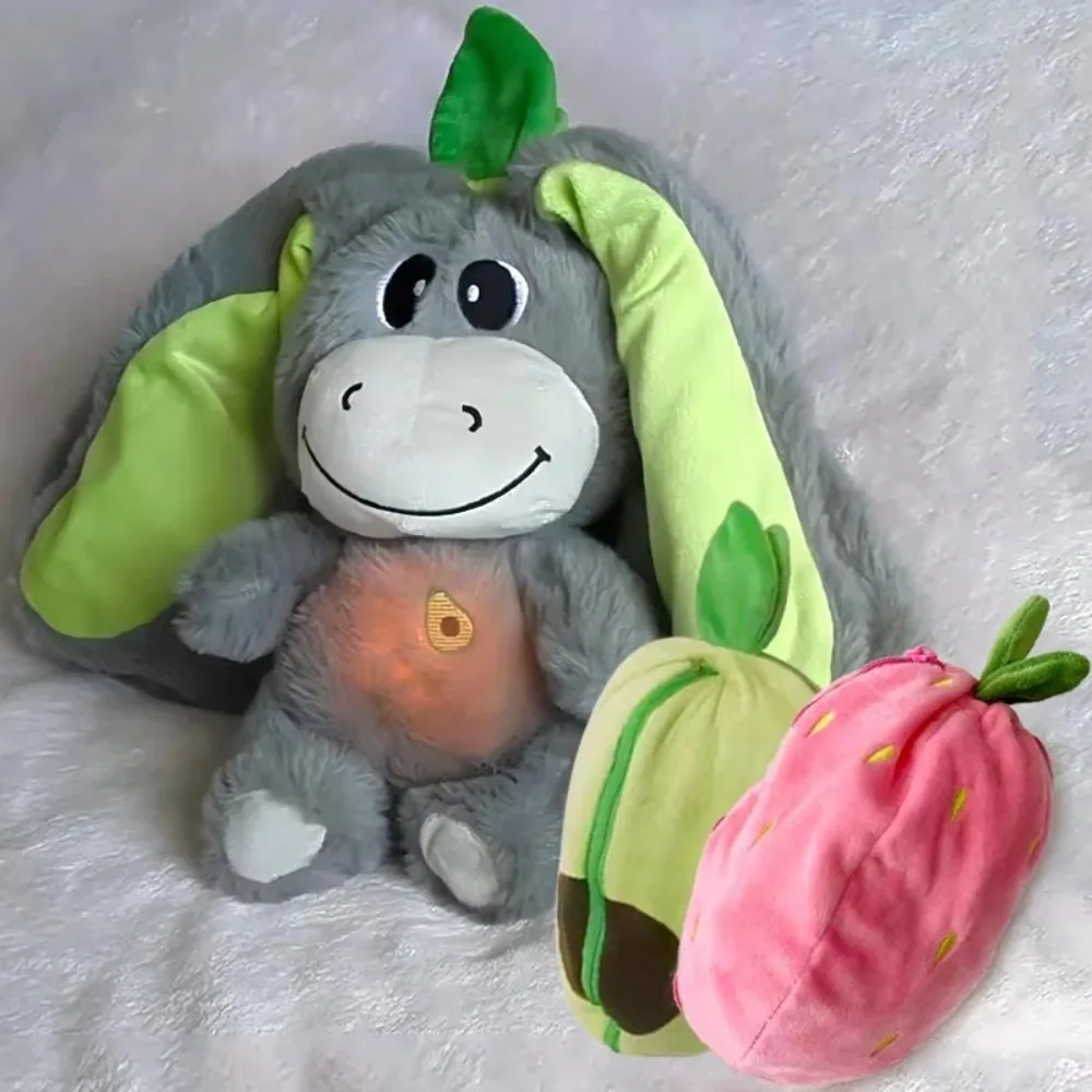 12.6inch Luminous Breathing Doll with Motion Lights Plush Baby Sleeping ...