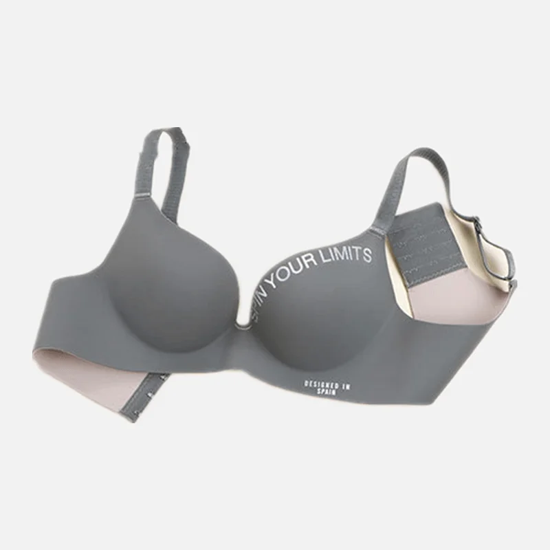 Simplicity Deep V Bralette - Womens Seamless Lingerie with Printed Design