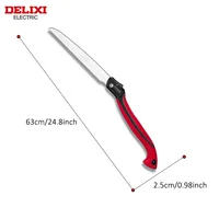 DELIXI ELECTRIC Folding Saw，SK9 steel One-button Folding Design，Sharp Cutting Wood,Camping,GardensPruning Saw,Tree Chopper Knife 2