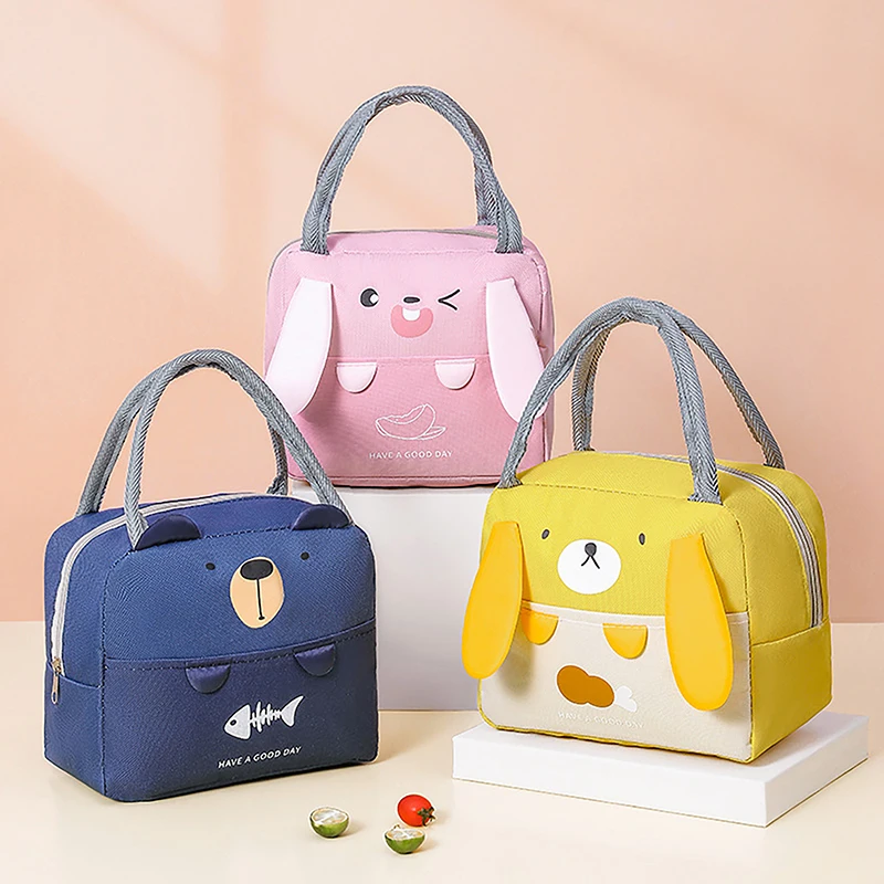 

Kawaii Portable Fridge Thermal Bag Women Children's School Thermal Insulated Lunch Box Tote Food Small Cooler Bag Pouch