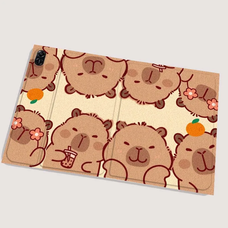 Capybara Cartoon Cute Art Tablet Case Cover