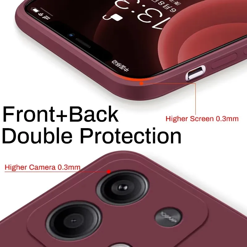 Elegant Liquid Silicone Full Cover Phone Case - Fashionable Protection