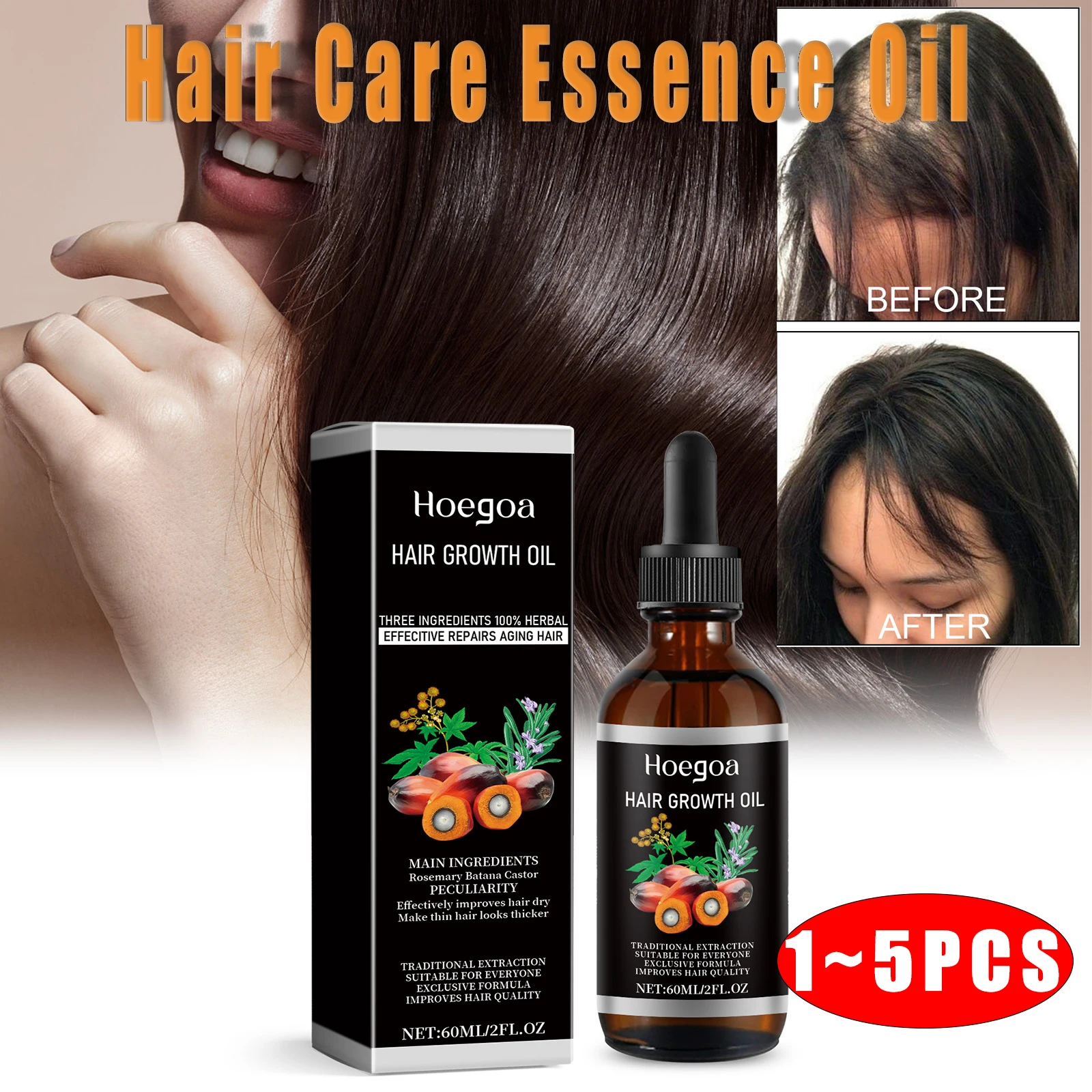 Palm Oil Hair Essence Oil Nourishing T-reatments Scalp Dry Damaged Hair Regrowth Preventing Baldness Health Growth Liquid