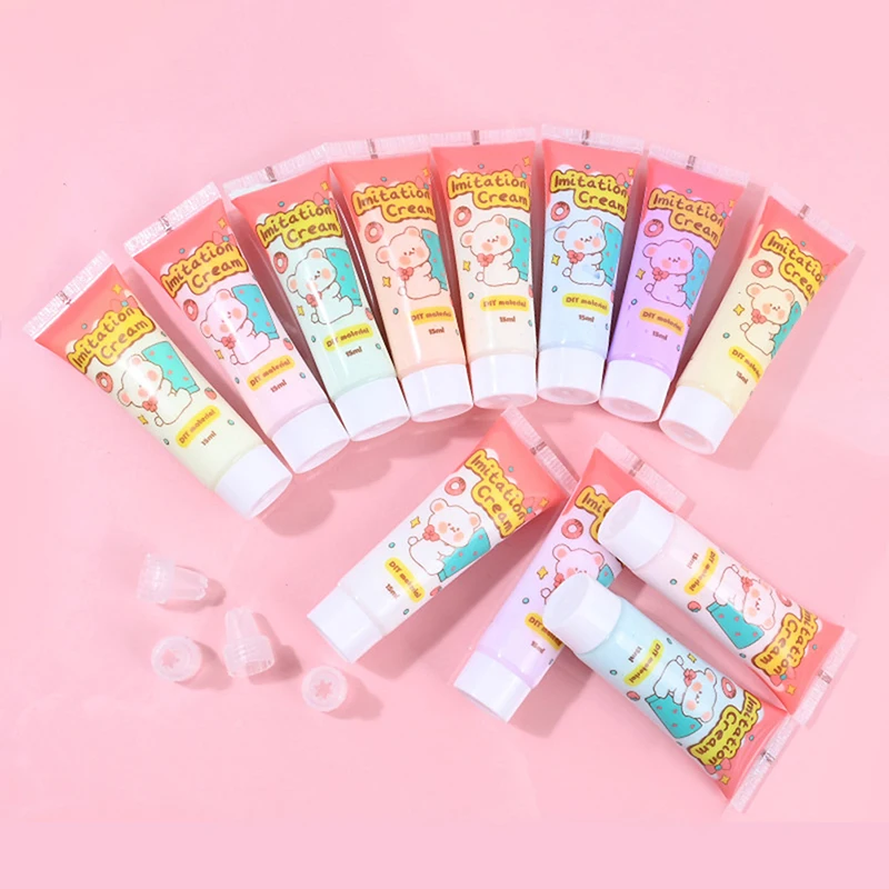 

15ml Bottle Resin Cream For Phone Case Fake Whipped Clay Glue DIY Craft Soft Clay Decoration Simulation Gel Mobile Shell