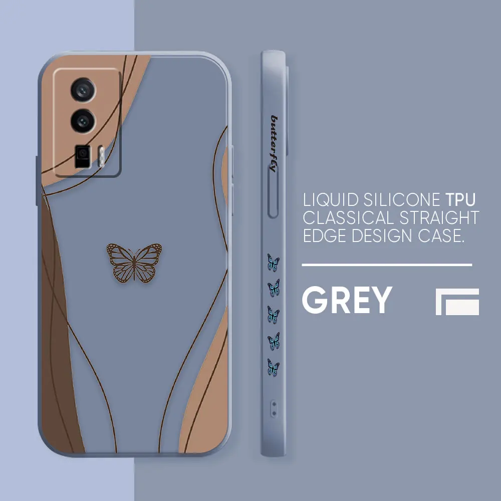 thumbnail image 1 of Case For Redmi K60E K50 K40S K40 K30 K20 10C 9 8A 8 10 Pro 4G 5G Colour Simple Liquid silicone Case Beautiful Butterfly, 1 of 5
