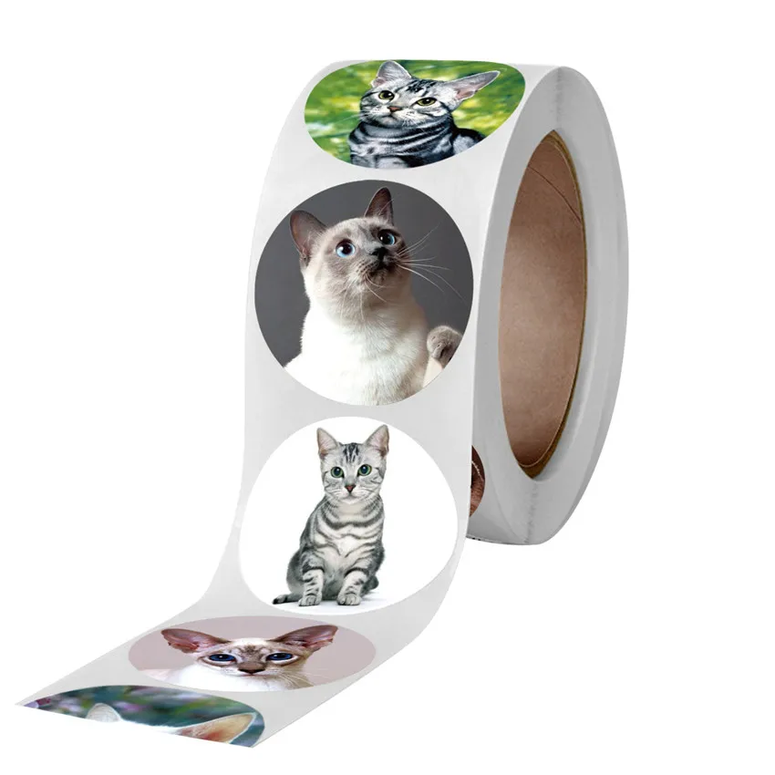 100-500pcs Lovely Cat stickers Sealing labels Reward sticker school teacher Cute animals kids stationery sticker Gift decor,decorative stickers,self adhesive stickers,stationery stickers,paper stickers,adhesive stickers,decorative labels stickers,animal stickers,handbook stickers,packaging stickers,diy scrapbooking accessories