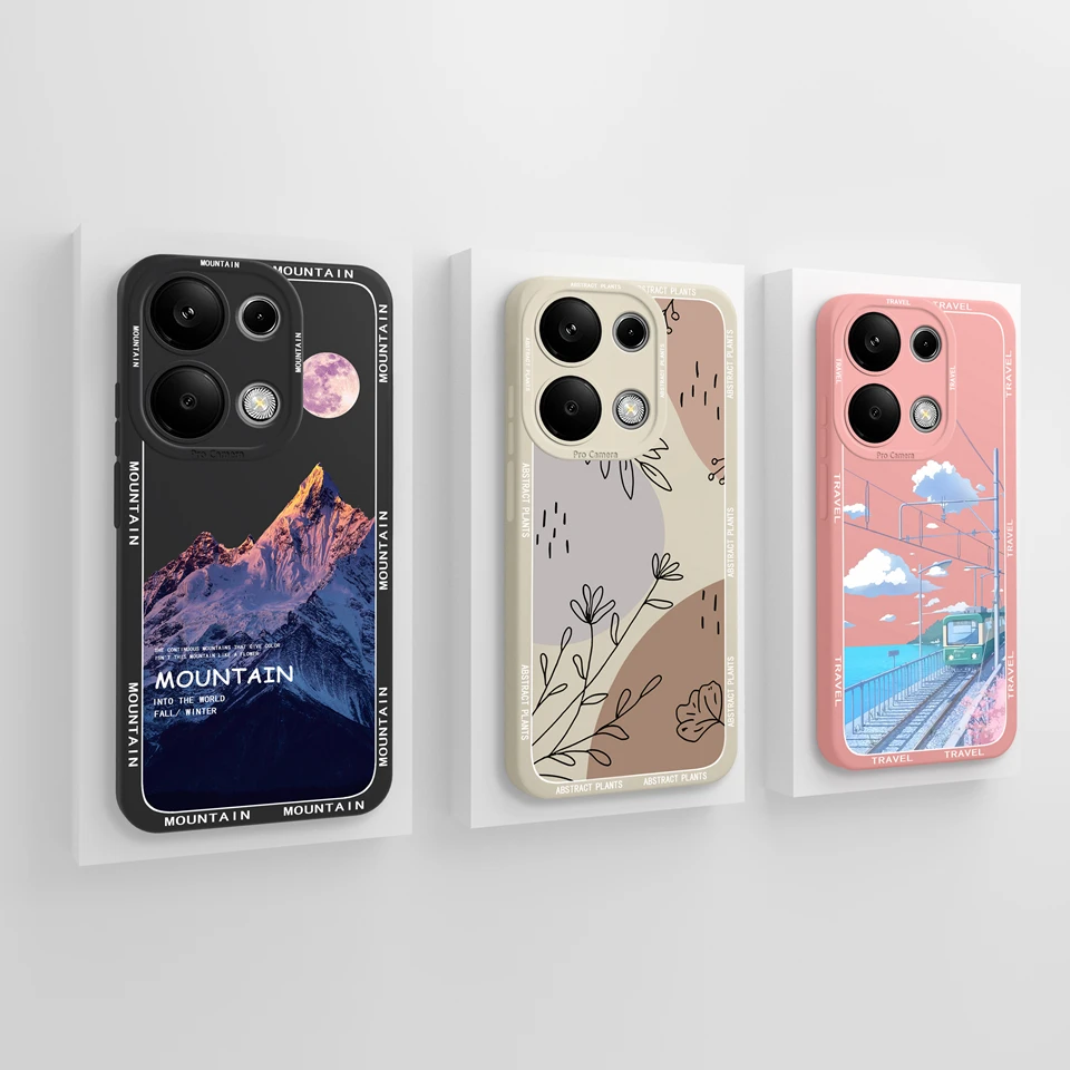 Beautiful Flower Liquid Anti-Fall Phone Case
