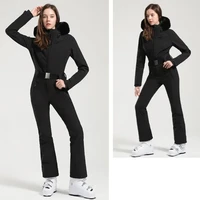 Women Slim Fit Skiing Suit Female Warm Snowboard Windproof Overalls Outdoor Waterproof Ski Jumpsuit Winter New One-Piece Clothes - Image 2