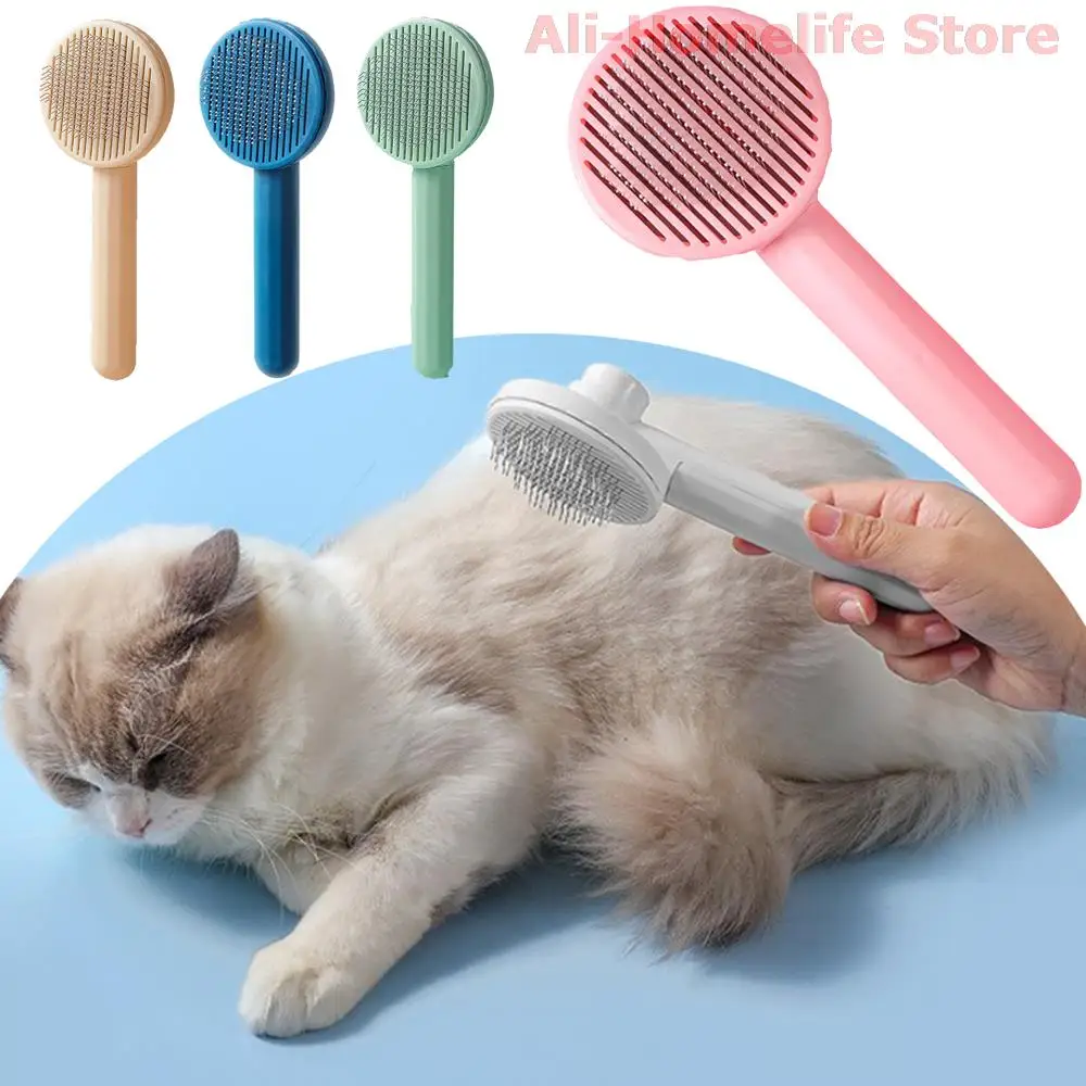 

One Click Pet Hair Remover Massage Comb Cat Cleaning Grooming Brush Dog Hair Removal Comb Brush Pet Accessories Supplies