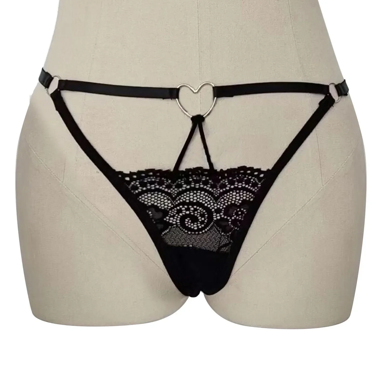 Sexy Lace Thong Women Black Low-waist Hollow Out Female G String Temptation Embroidery Intimates Panties Womens Lingerie