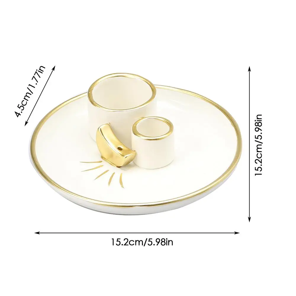 Description Picture 4 of itemSage Stick holder tray Ceramic Incense Burner Holder Sage&Palo Santo Holder Ceramic sage incense candlestick tray decoration