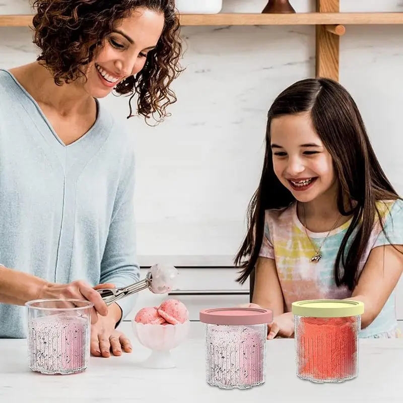 

Пинты для мороженого 4 шт. контейнер для мороженого из пищевого АБС-пластика стандартная многофункциональная коробка для хранения сока Yougurt