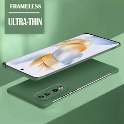 Slim Frameless Pure Color Shockproof Hard PC Back Cover for Honor 100 Pro (Dark Green)