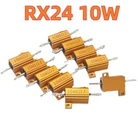RX24-10W Gold aluminum shell resistor  40R 43R 45R 47R 48R 50R 51R 56R 60R 250R 120R 750R 25K 62 ohms