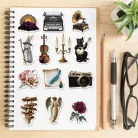 50PCS Retro Art Aesthetics Creative Graffiti Stickers DIY Manual Scrapbook Notebook Tablet Waterproof Stickers 3