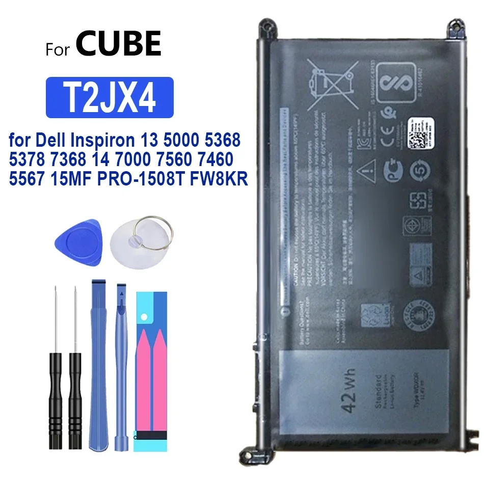 

Аккумулятор T2JX4,3CRH 3 3600 мАч для Dell Inspiron 13 5000 5368 5378 7368 7368 14 7000 7560 7460 5567 + отслеживание